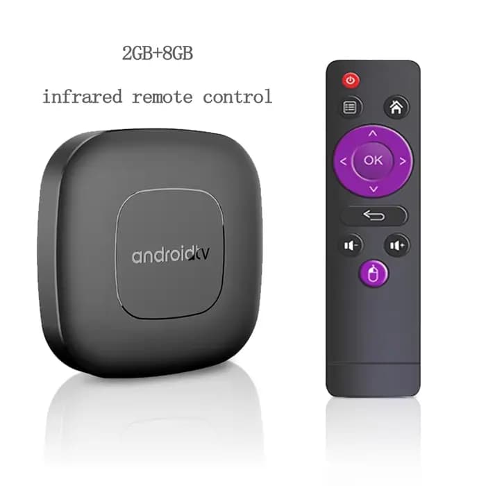 Boîtier TV Home Cinéma Intelligent Mortal T1 2024 Bluetooth Google Assistant Android 13 Allwinner H3