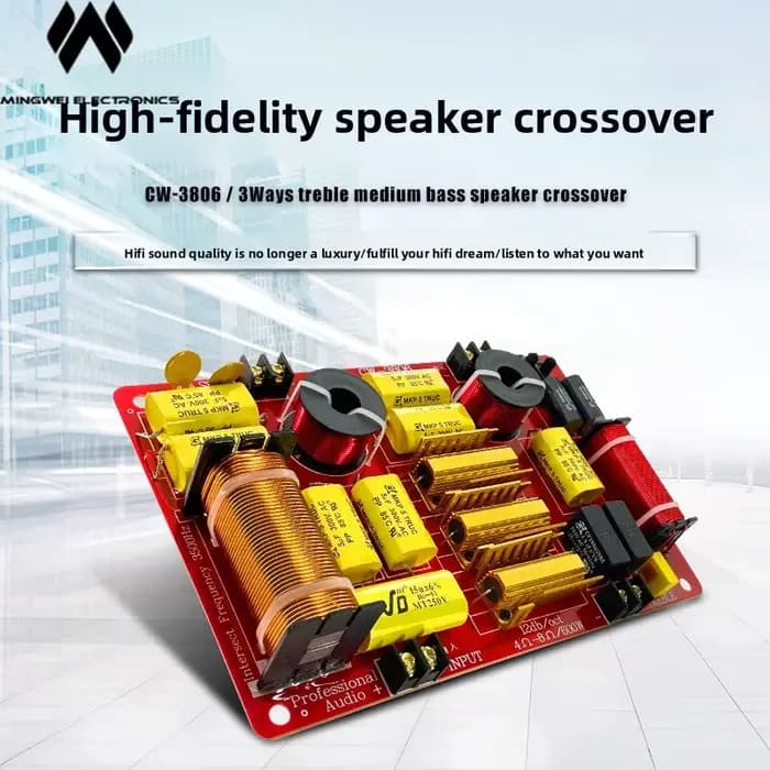 MW Audio 2PCS Crossover pour haut-parleurs HIFI Haute puissance 3 voies Diviseur de fréquence