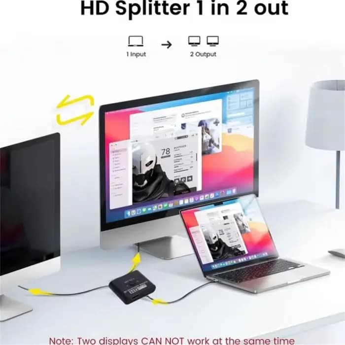 Commutateur HDMI 4K 1 entrée 2 sorties / 2 entrées 1 sortie