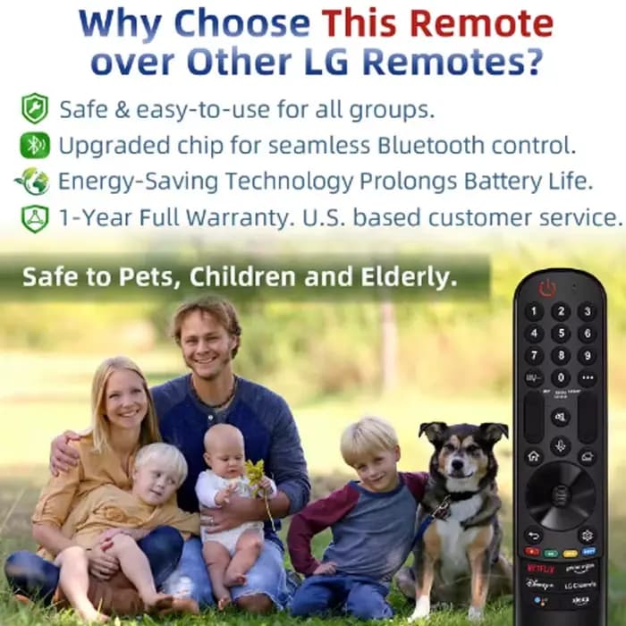 Télécommande magique de remplacement MR22GA/GN pour Smart TV avec fonction voix et pointeur
