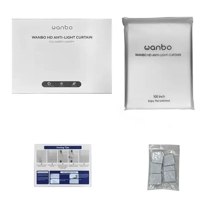 Wanbo 100 pouces HD Anti-lumière rideau projecteur écran 16:9 intérieur Ultra vue Portable pliable 3D 4K Proyector
