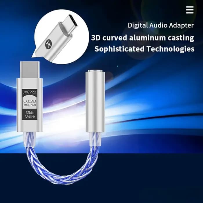 JCALLY JM6 Pro CX31993 Hifi DAC type-c à 3.5 décodage Audio numérique amplificateur de casque Portable DAC Type C à 3.5mm LXDA AMP