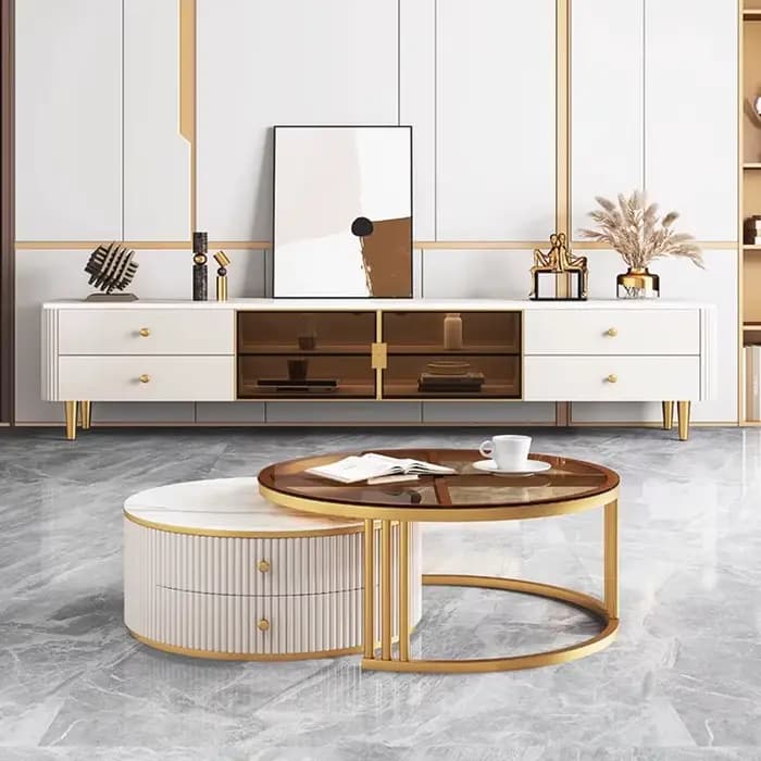 Moderne avec support meuble Tv français luxe beauté minimaliste