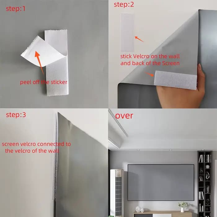 MIXITO écran de projecteur Simple 16:9 rideau Anti-lumière 30 72 84 92 100 106 120 130 133 pouces maison extérieure bureau Portable 3d HD