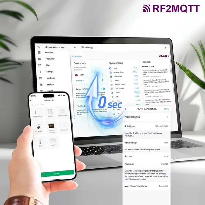 EHome Wi-Fi Smart RF télécommande universelle pour lumière