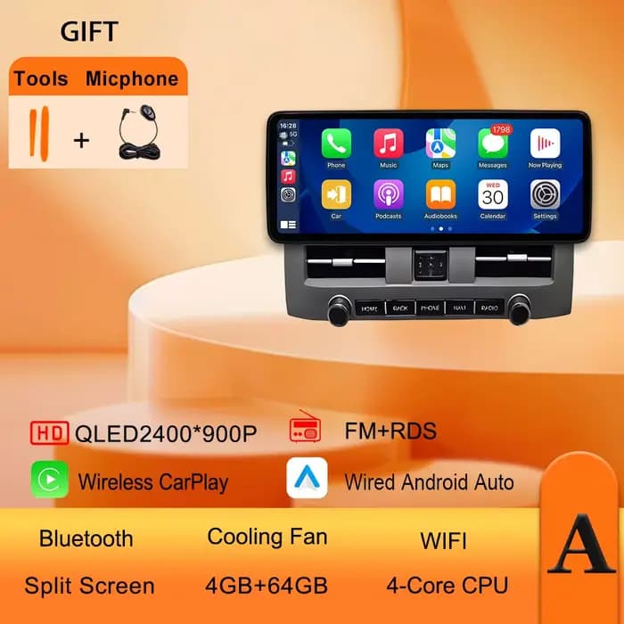 Écran Ultra-fin à écran divisé pour Toyota Camry 2000 – 2003 CarPlay Auto autoradio vidéo lecteur mu