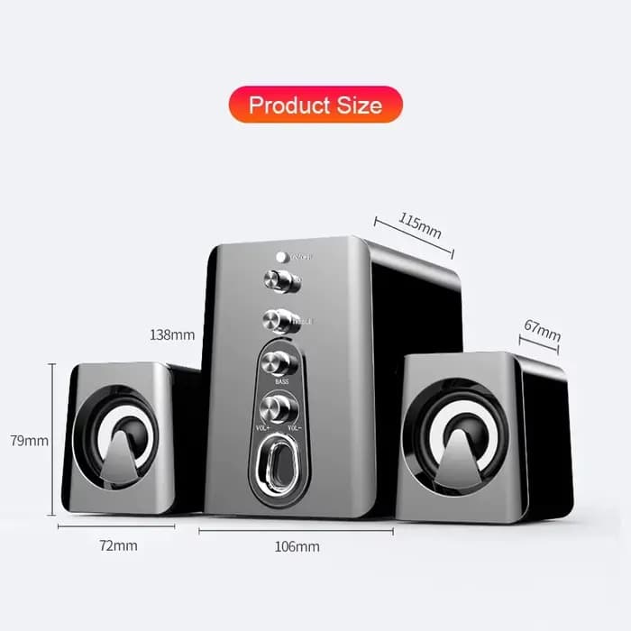Haut-parleurs d'ordinateur système de cinéma maison PC basse caisson de basses haut-parleur Bluetooth musique 4D Surround barre de son pour Boombox ordinateur de bureau