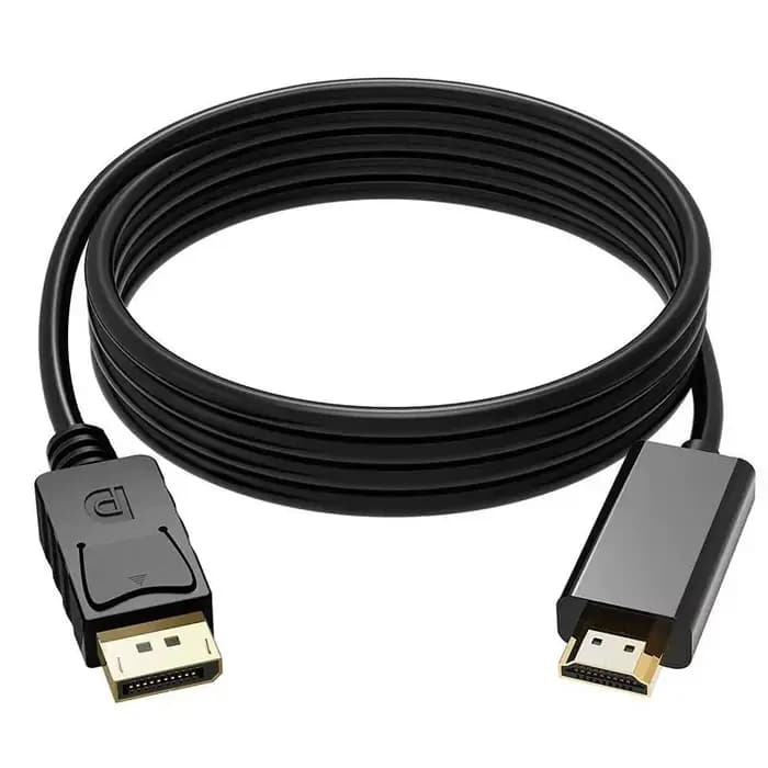 Câble Adaptateur Dp vers HDMI, 1.8m, 4K HD, pour Moniteur d'Ordinateur