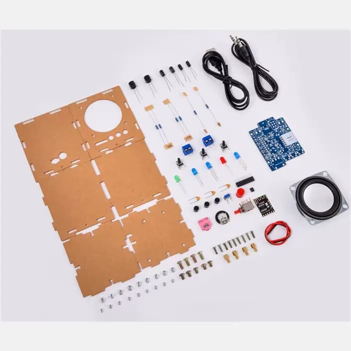 Kit d'assemblage Audio, Mini boîte de haut-parleur, Module Hu009, amplificateur 2 pouces 3w, son électronique sans fil, alimentation 5V cc, coque en acrylique