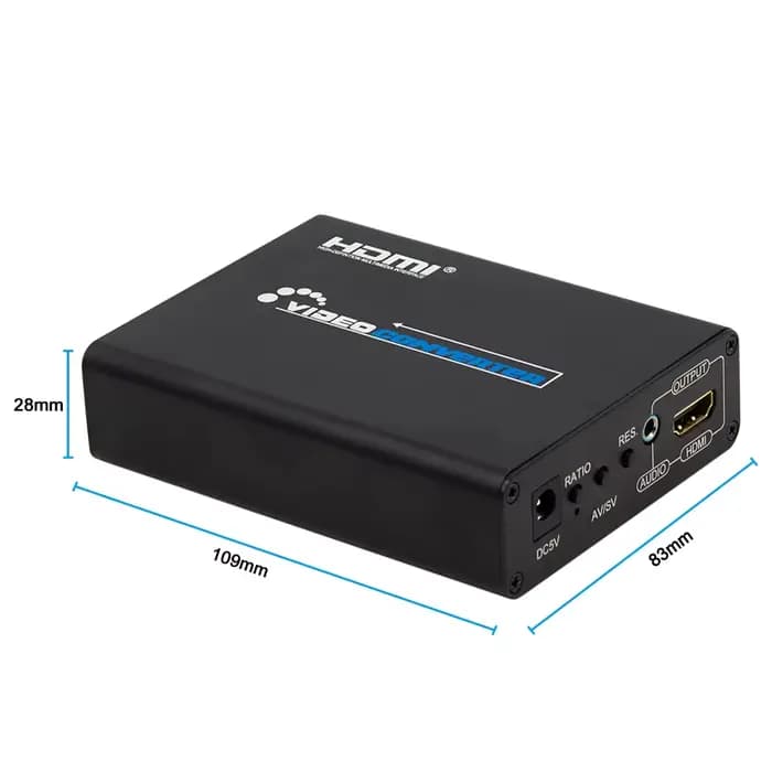 Convertisseur Audio-vidéo AV s-vidéo CVBS L/R vers adaptateur de commutation 3.5mm compatible HDMI commutateur AV