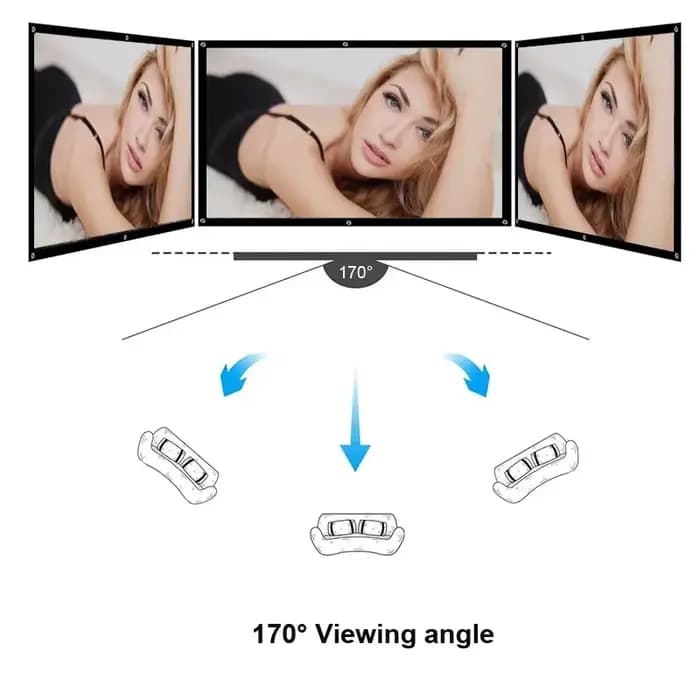 Écran portable Yovanxer pour projecteur 84" 100" 150" 16:9 en polyester