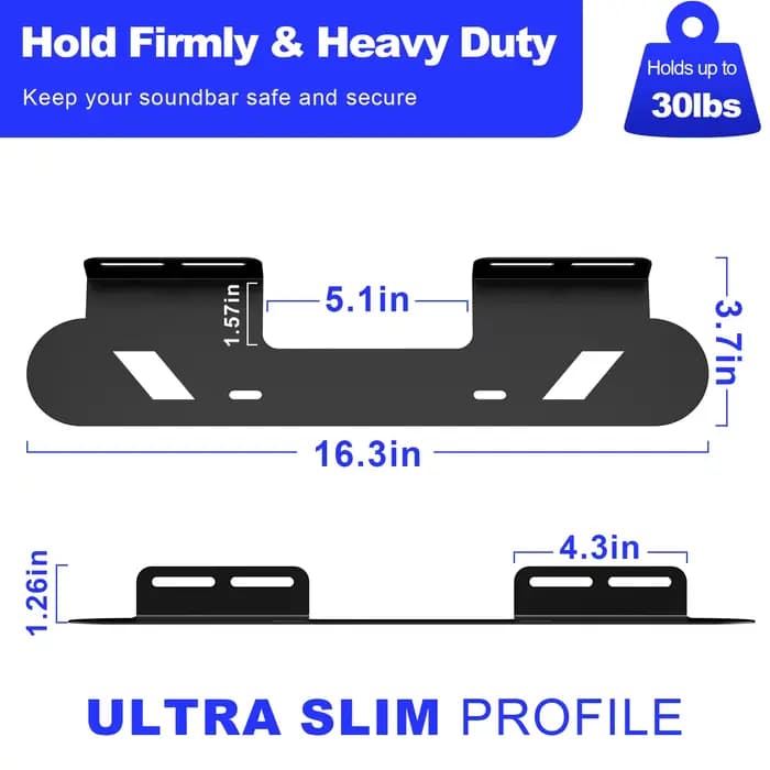 Supports de haut-parleurs muraux universels pour barre de son