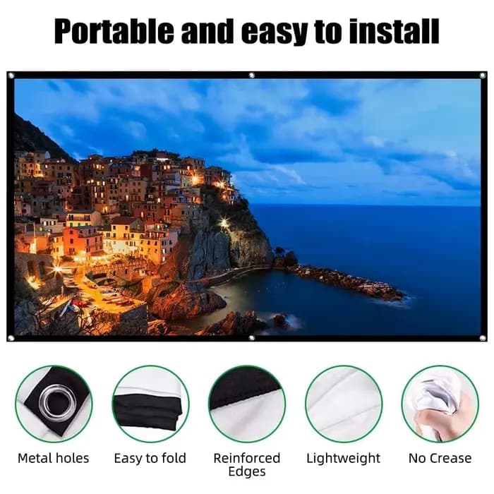 Écran de projection intérieur en polyester