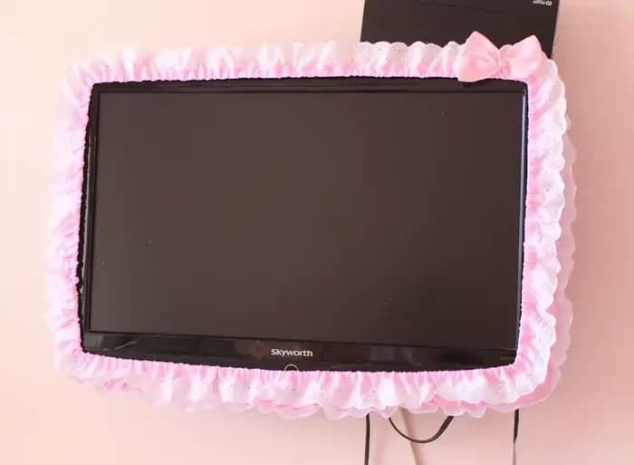 24-48 pouces tissu TV cercle mise sous tension sans sortir cache-poussière écran de moniteur décorations pour la maison