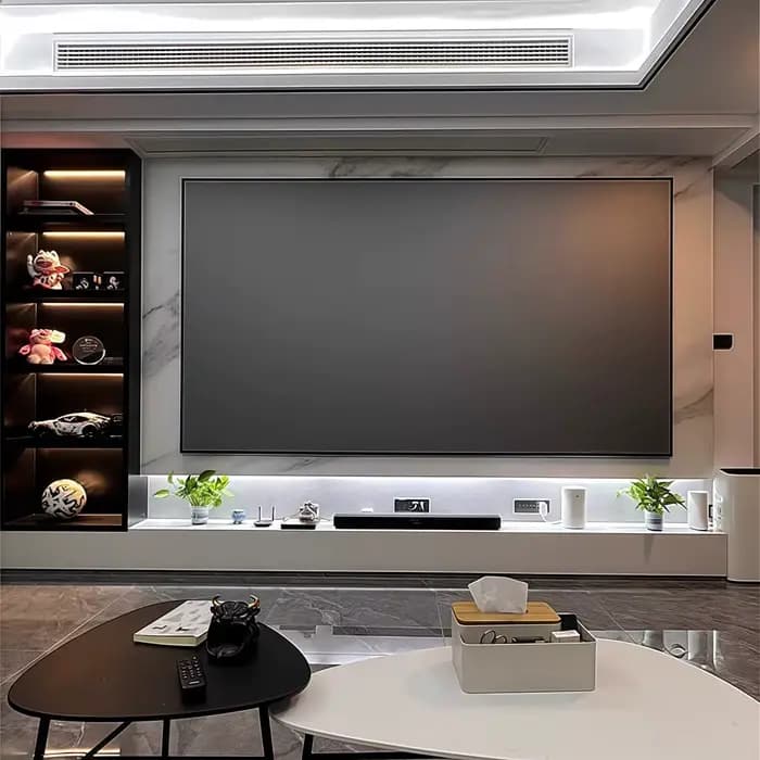 Écran Fresnel ALR 8K de 150' de qualité supérieure pour projecteurs standard/longue portée pour projection en home cinéma avec rejet de la lumière ambiante