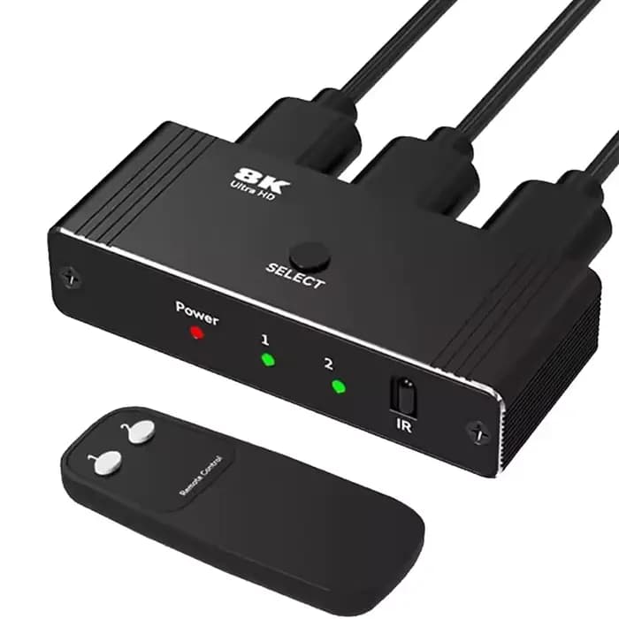 Commutateur HDMI bidirectionnel 8K 60Hz 2 en 1 sortie 4K 120Hz HDMI 2.1 sélecteur de commutateur vid