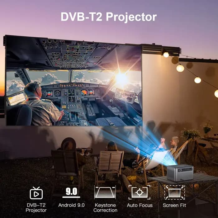 Mini projecteur intelligent HM106 2G 16G Android 720P HDR10+ WiFi 2.4G&5G BT5.0