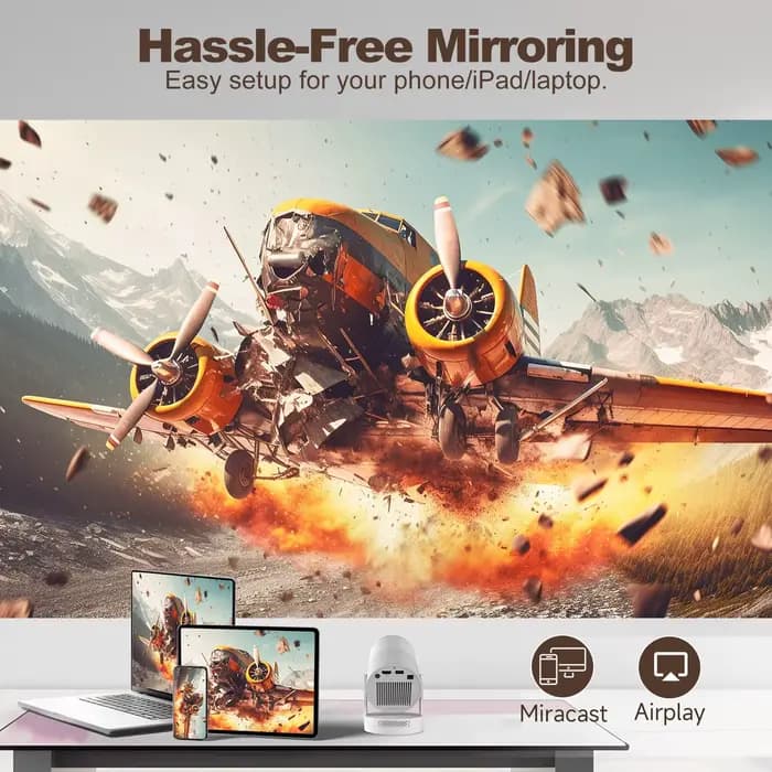 Magcubic HY300 projecteur 4K Ultra Portable avec haut-parleur mise au point électronique 300ANSI film extérieur