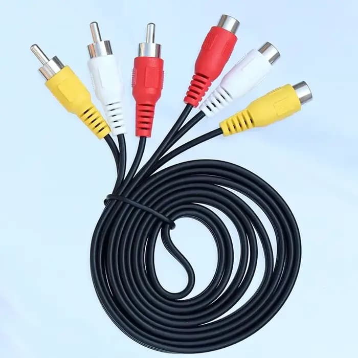 Câble d'extension Audio-vidéo AV mâle vers femelle 3RCA