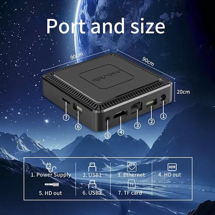 Nouvelle Box TV Intelligente Q7 2025 Android 14 Allwinner H313 2 Go + 16 Go ROM WiFi 6 Double Bande Bluetooth 5.2 Télécommande Vocale Google Lecteur Multimédia