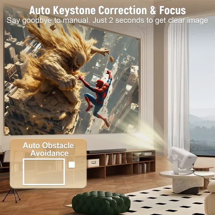 Projecteur Velec TP350 sous licence Netflix 4K 1080P Android 13 650ANSI Wifi6 BT5.2 avec correction automatique de la