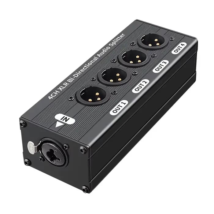 Répartiteur audio XLR équilibré 3 broches 1 entrée 4 sorties