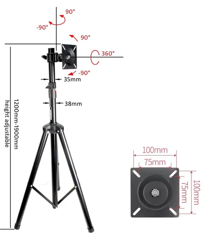 Support de trépied pour téléviseur DL-ST100 10'-27' sur pied