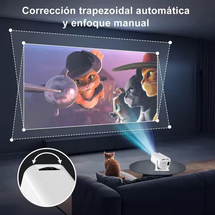 Projecteur Salange Android 14 P330W HD 1080P compatible 4K Allwinner H723 BT5.3 Smart TV Micro Portable Wifi6 Home Cinéma