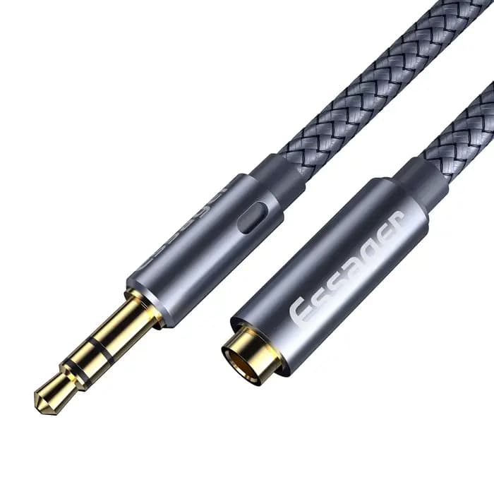 Essager – câble d'extension de casque, Jack 3.5mm, câble Audio Aux, séparateur femelle 3.5mm, cordon