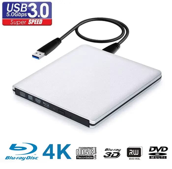 Graveur de Blu-Ray UHD 4K USB3.0, lecteur optique externe DVD, lecteur/enregistreur Blu-Ray 3D, comp