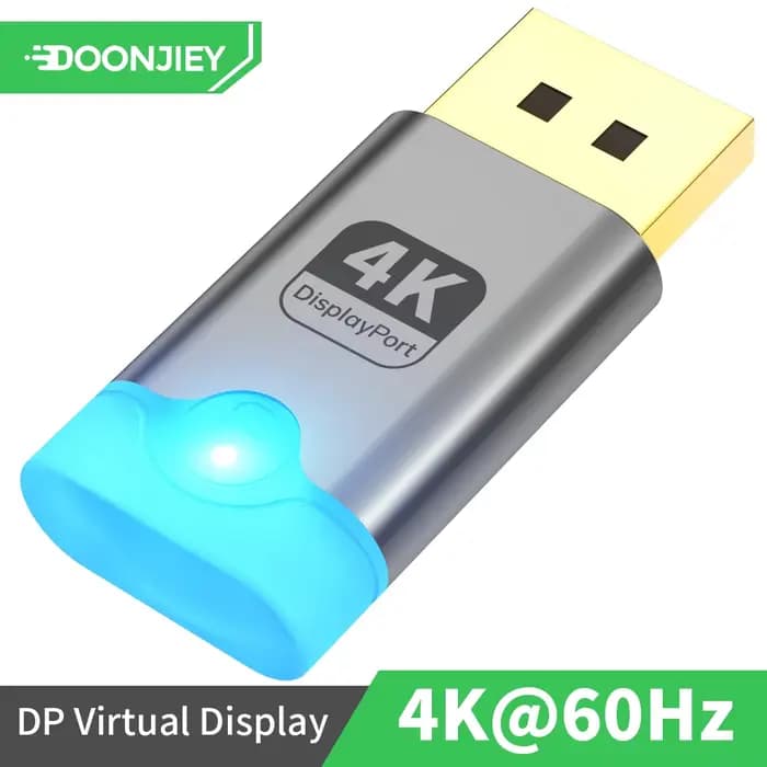 Adaptateur de prise factice DisplayPort 8K, émulateur d'affichage fantôme sans tête DP, émulateur ED