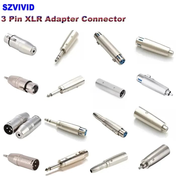 Connecteur adaptateur Jack Audio XLR 3 broches vers prise TS/TRS 1/4
