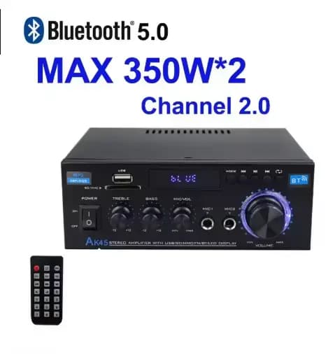 AK45 HiFi amplificateur Audio numérique Bluetooth MP3 canal 2.0 amplificateur de puissance sonore st
