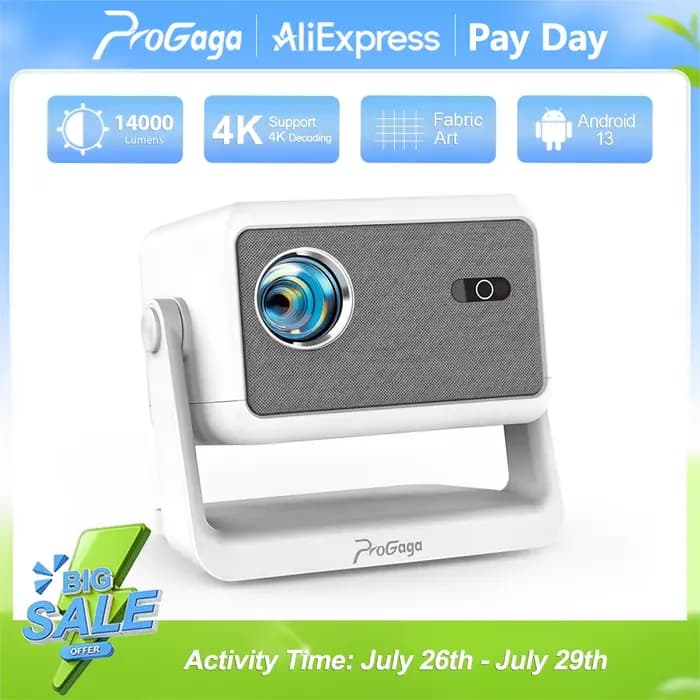Projecteur PROGAGA PG370 MAX HD 1080P 4K Android