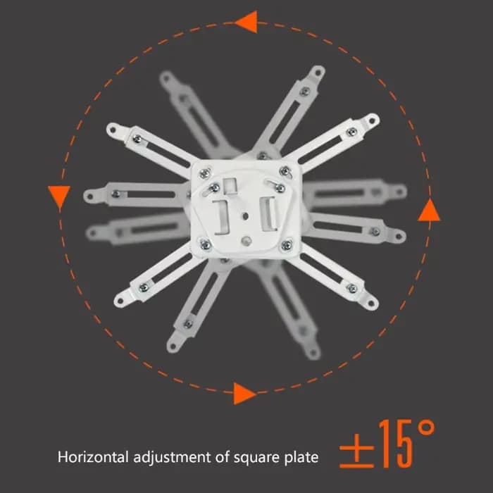 Support de Projection mural blanc, extension de plafond, hauteur réglable, Projection Multiple