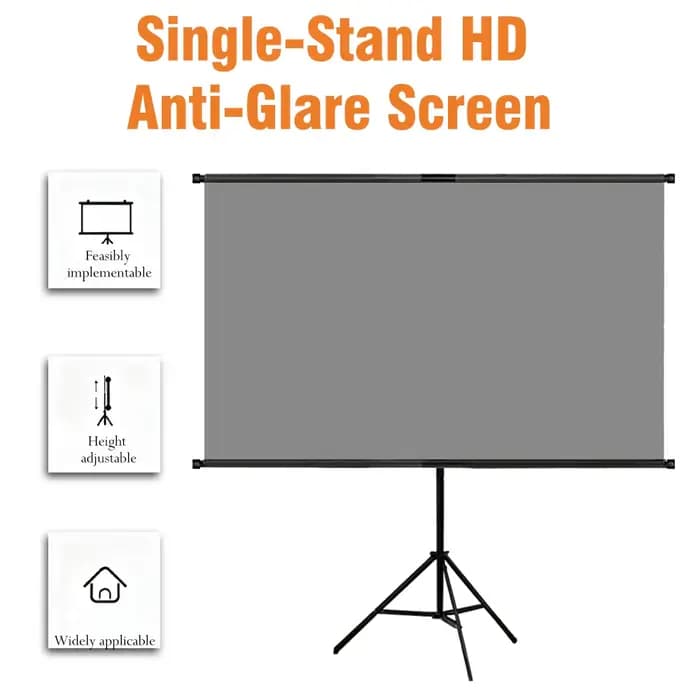 Écran de projecteur avec support unique-4K HD 16:9