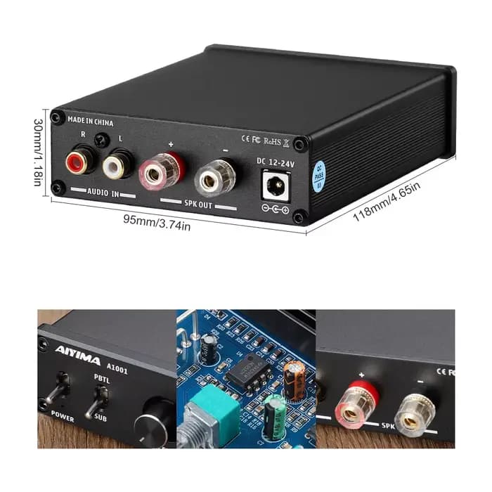 Amplificateur de caisson de basses audio A1001