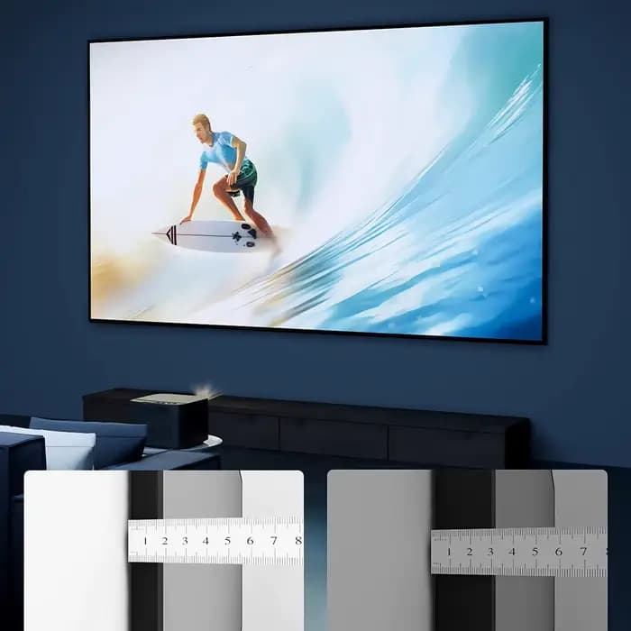Écran Fresnel ALR 8K de 150' de qualité supérieure pour projecteurs standard/longue portée pour projection en home cinéma avec rejet de la lumière ambiante