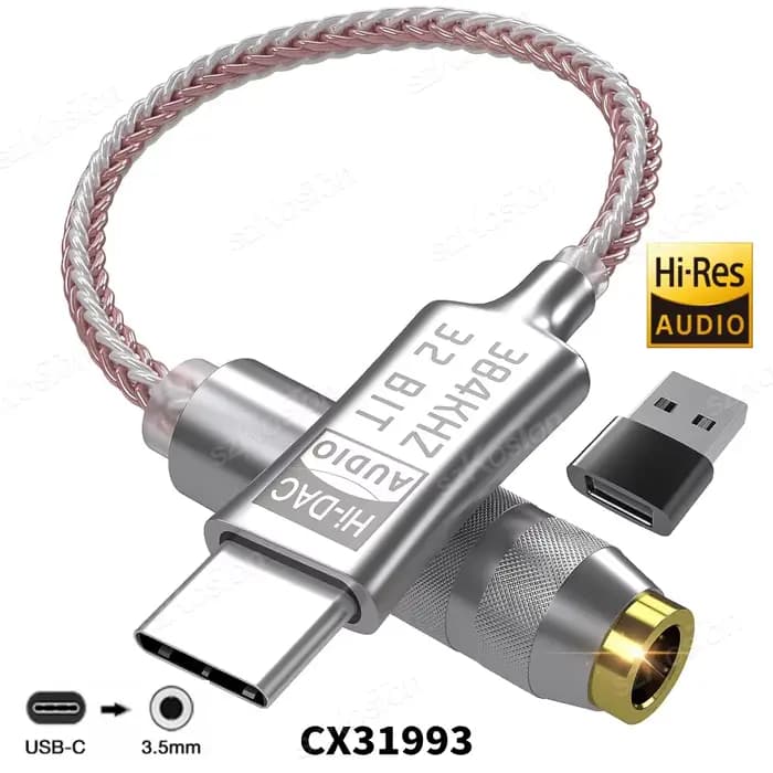 HiFi USB Type C à 3.5mm amplificateur de casque DAC décodeur Audio IEM AMP adaptateur de téléphone portable