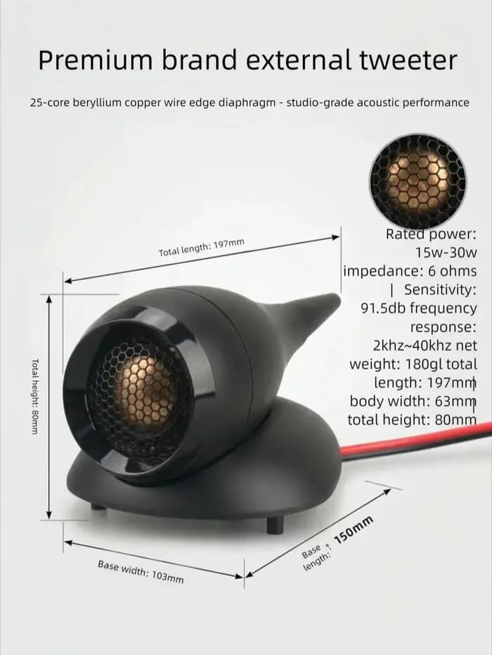 Système audio HIFIDIY C1-50 - Unité haute fréquence externe - Diaphragme en fil de cuivre ciré