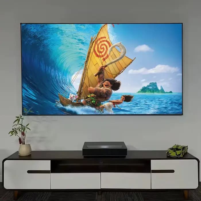 Écran de projection fixe 120 pouces 4K Ultra HD 16:9 ALR CLR UST à rejet de lumière ambiante pour projecteurs