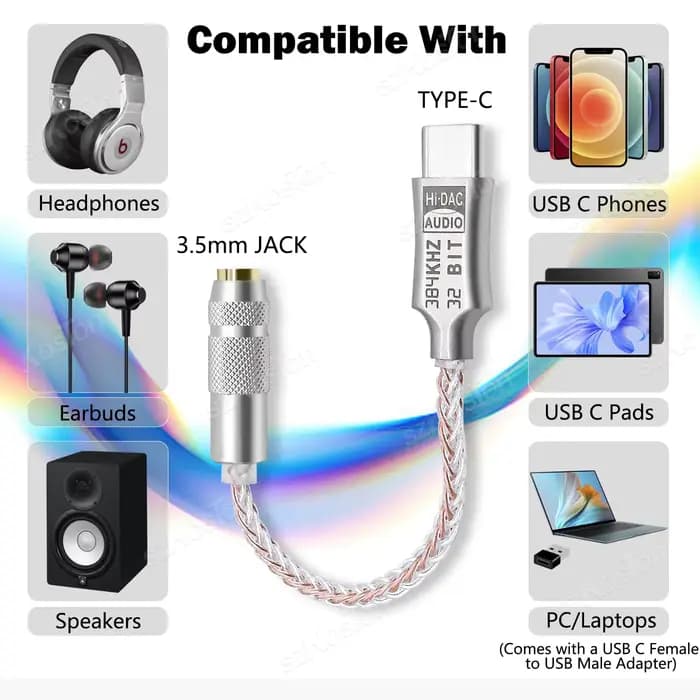 Adaptateur audio USB-C vers 3