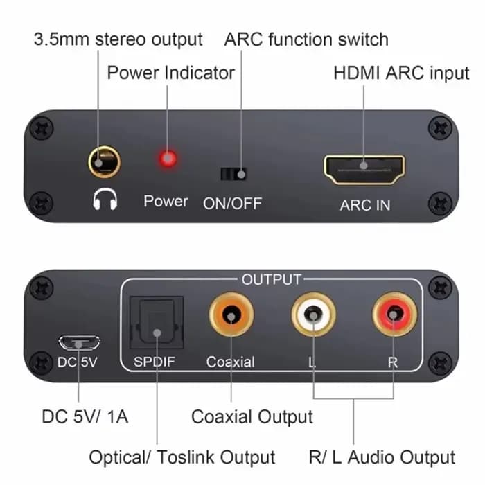 Adaptateur Audio HDMI ARC 192KHz
