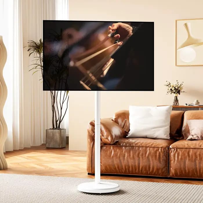 Meuble TV roulant réglable en hauteur pour téléviseur 10-42 pouces jusqu'à 66 livres