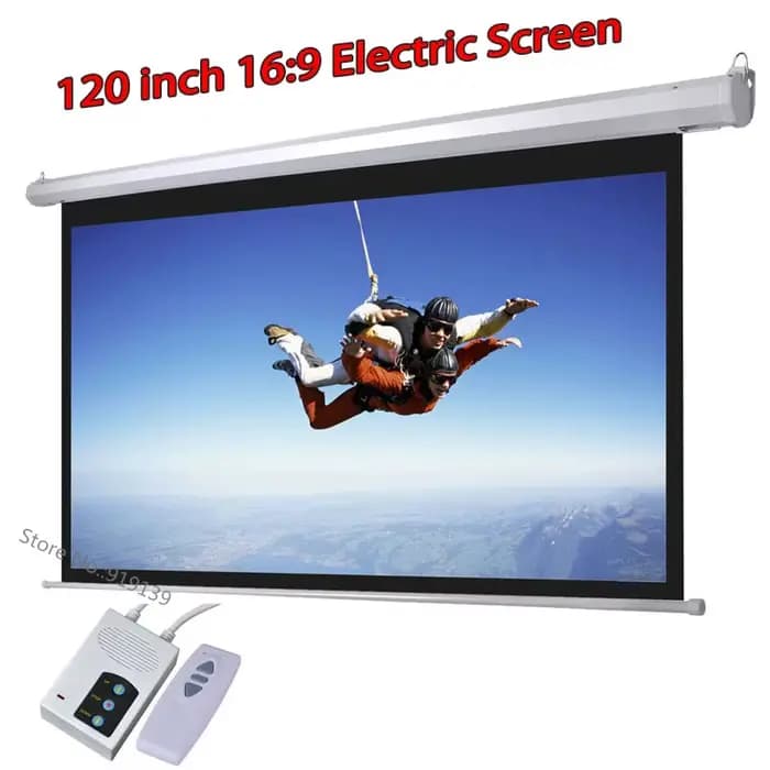 Écran de Projection HD pour Grand Cinéma, Livraison Rapide, 120 Pouces, 16:9, Blanc Mat, Projecteur