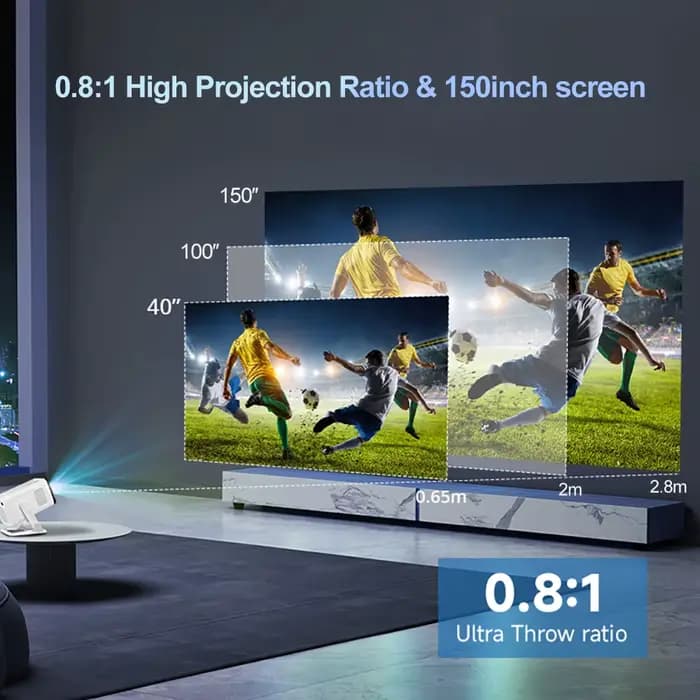 PROGAGA PG310 Mini projecteur Portable 4K 1080P 720P Android 300Ansi BT5.4