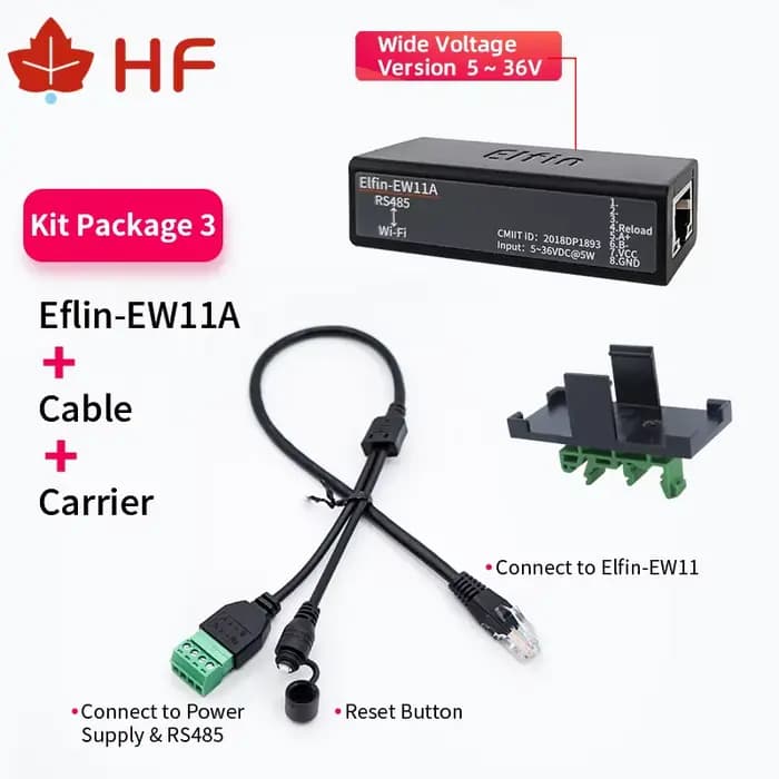 Port série 5V RS485 vers WiFi Serveur de périphérique Support de Elfin-EW11A technique TCP/IP Telnet Modbus TCP