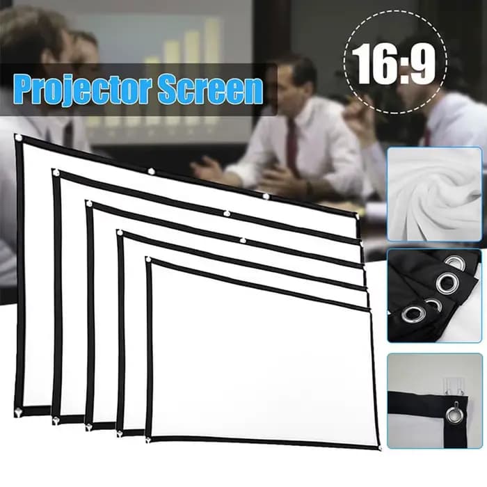 Rideau de projecteur Portable pour la maison et l'extérieur, KTV, bureau, Home cinéma, écran de proj