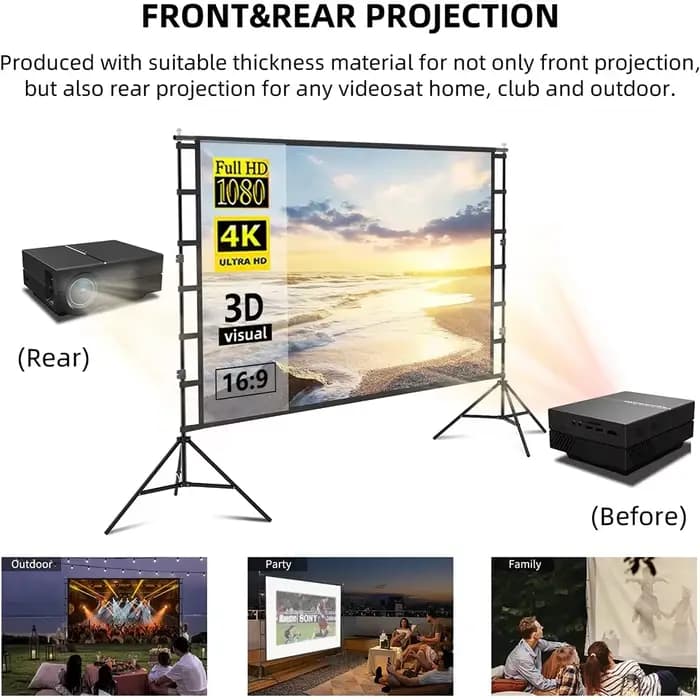 Écran de projection extérieur grand format LEJIADA à double support