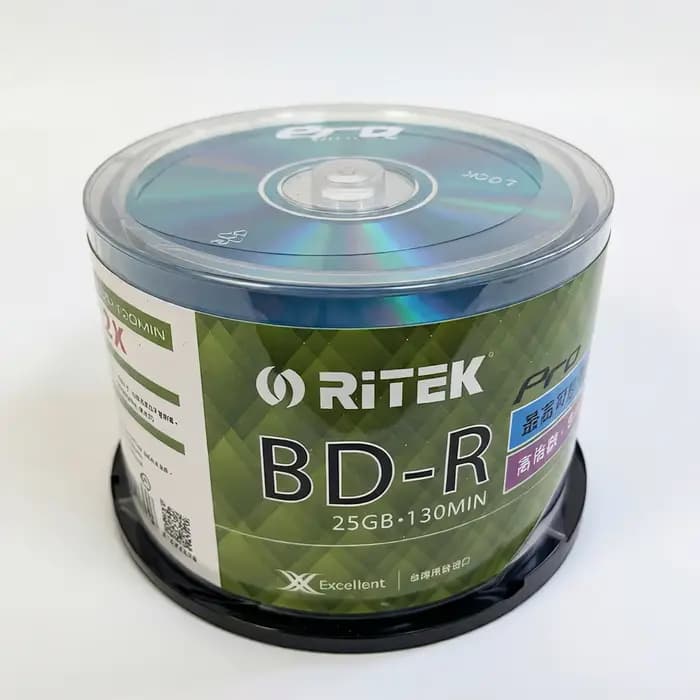 Bluray BD-R 25GB Blue Ray Disque BDR 25G 12X 50PCS/Baril